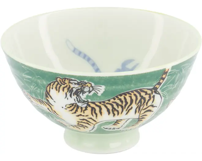 Tokyo Design Studio - Kawaii Rice Bowl Tiger Green 11.5x6cm. 300ml