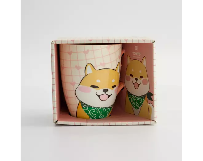 Tokyo Design Studio - Kawaii Shiba Mug W/Giftbox 8.5x10.2cm Pink 340ml 6pcs