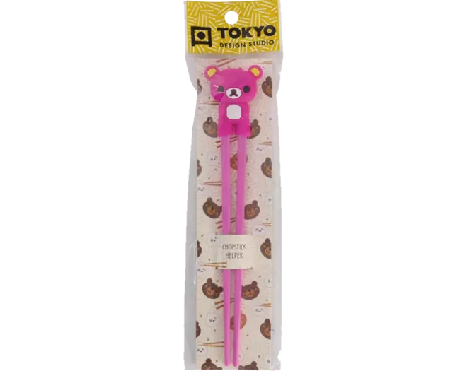 Tokyo Design Studio - Children Chopsticks Bear Pink 22cm