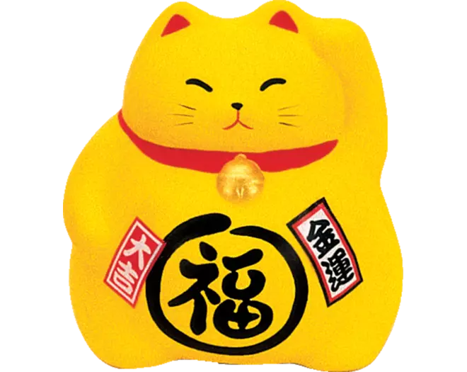 Tokyo Design Studio - Lucky Cat Piggy Bank Yellow 9cm