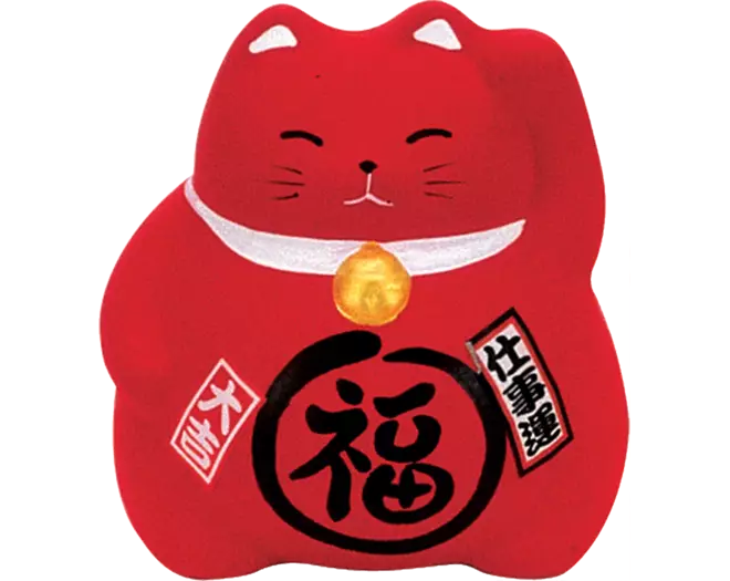Tokyo Design Studio - Lucky Cat Piggy Bank Red 9cm
