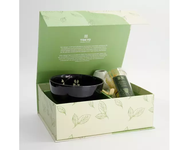 Tokyo Design Studio - Matcha Giftset Sakura Black 12.7x7cm 4pcs 1 set