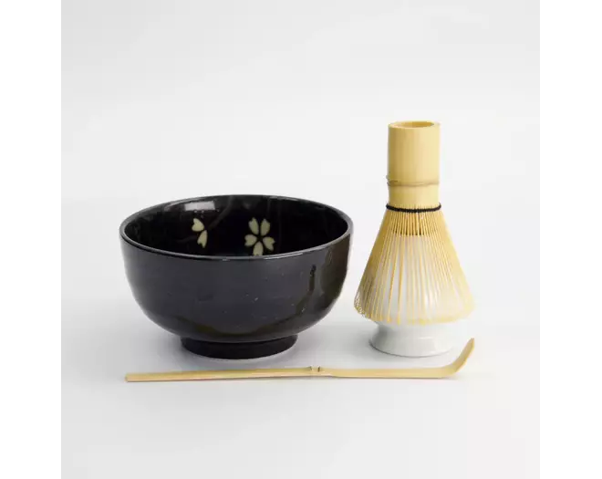 Tokyo Design Studio - Matcha Giftset Sakura Black 12.7x7cm 4pcs 1 set