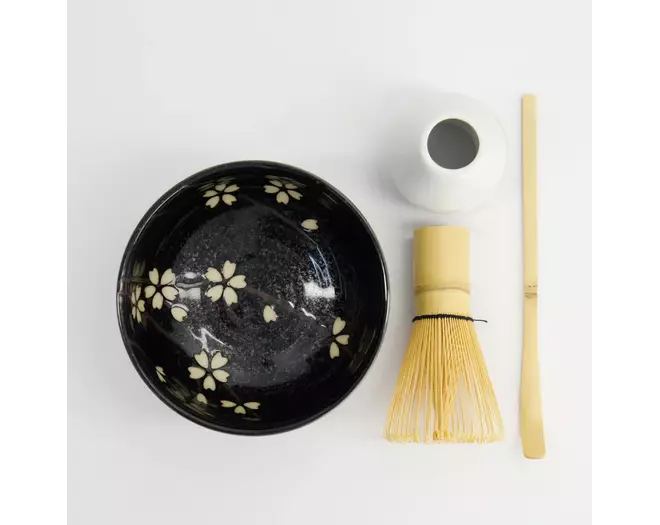 Tokyo Design Studio - Matcha Giftset Sakura Black 12.7x7cm 4pcs 1 set