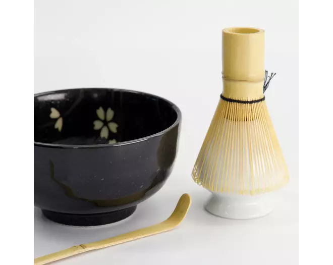 Tokyo Design Studio - Matcha Giftset Sakura Black 12.7x7cm 4pcs 1 set