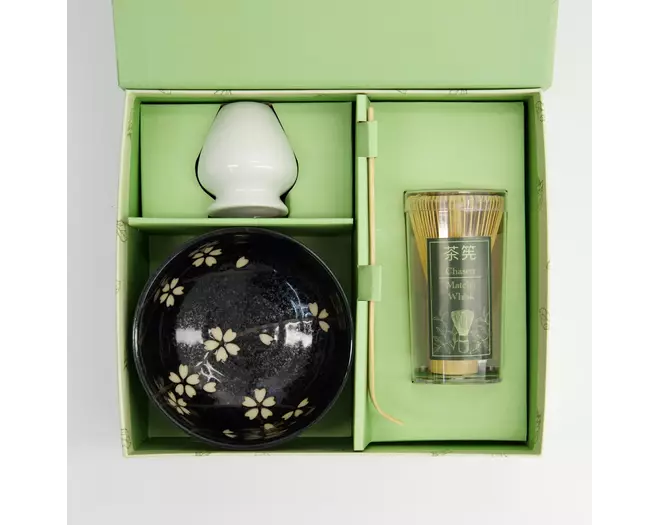 Tokyo Design Studio - Matcha Giftset Sakura Black 12.7x7cm 4pcs 1 set