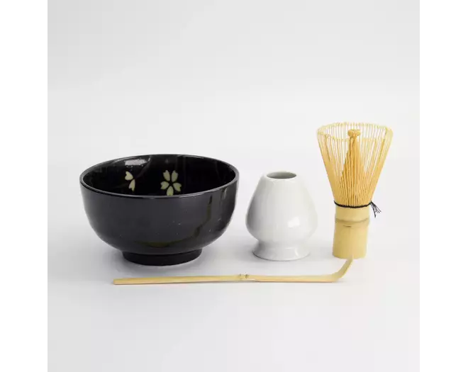 Tokyo Design Studio - Matcha Giftset Sakura Black 12.7x7cm 4pcs 1 set