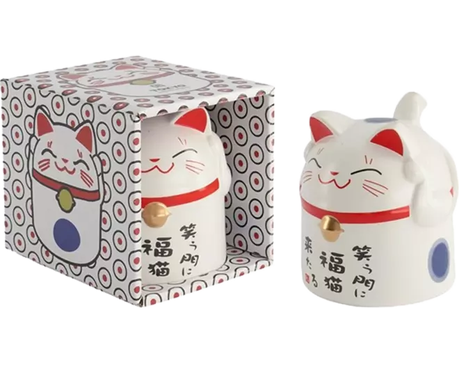 Tokyo Design Studio - Kawaii Mug Giftset Lucky Cat Blue 350ml