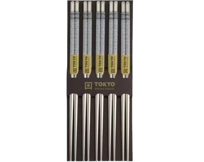 Tokyo Design Studio - Chopsticks SS Blue Karakusa 5 pair