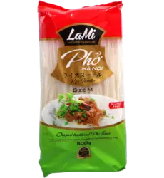 LaMi - Rice Noodles Phở Size M 4mm 500g