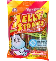 ABC - Hippo Jelly Straws Assorted Bag 300g