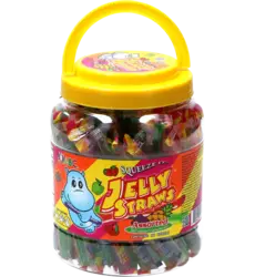 ABC - Hippo Jelly Straws Assorted jar 1.4kg