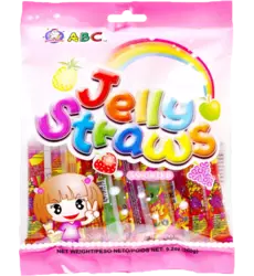 ABC - Fruit Jelly Straws Assorted Bag 260g