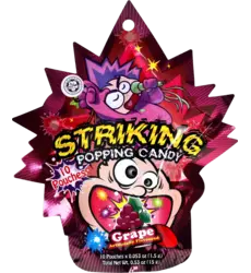 Striking - Popping Candy Grape Display 15g