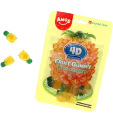 Amos - 4D Fruit Gummy Pineapple 65g