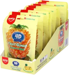 Amos - 4D Fruit Gummy Pineapple 65g