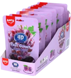 Amos - 4D Fruit Gummy Grape 65g