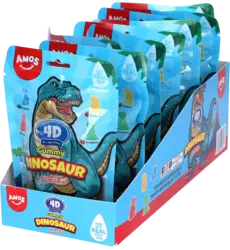 Amos - 4D Gummy Dinosaur Fruity 65g