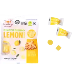 Melting Sweet - Ginger Gummy Lemon (Sugar Free) - 72g
