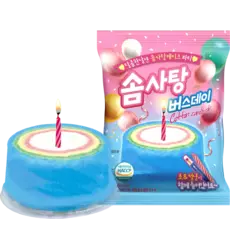 Yum'z Bites - Birthday Cotton Candy Cake with Candle 24x20g