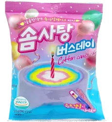 Yum'z Bites - Birthday Cotton Candy Cake with Candle 24x20g