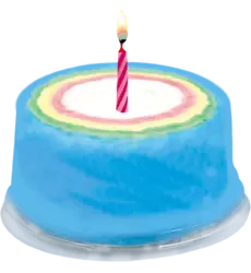 Yum'z Bites - Birthday Cotton Candy Cake with Candle 24x13g