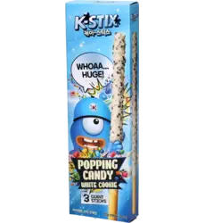 K-STIX - Popping Candy White Choco Sticks 3x19g
