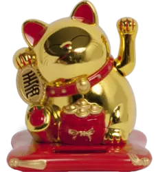 Lucky Cat - Gold Solar 10.5cm