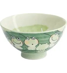 Tokyo Design Studio - Kawaii Rice Bowl Frog Green 11.4x6.2cm 300ml
