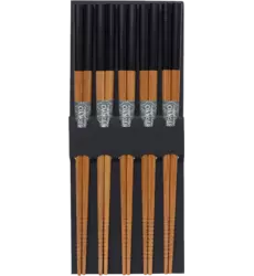 Tokyo Design Studio - Chopsticks Bamboo Black 5 pair
