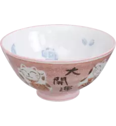 Tokyo Design Studio - Kawaii Bowl Lucky Cat Pink 300ml