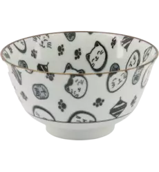 Tokyo Design Studio - Kawaii Bowl Lucky Cat Black 300ml