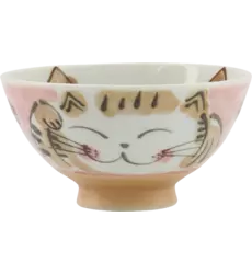 Tokyo Design Studio - Kawaii Bowl Rice Fuku Cat Pink 300ml