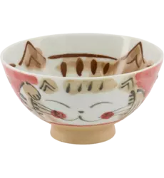 Tokyo Design Studio - Kawaii Bowl Rice Fuku Cat Red 300ml