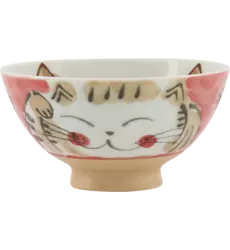 Tokyo Design Studio - Kawaii Bowl Rice Fuku Cat Red 300ml