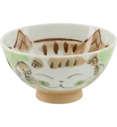 Tokyo Design Studio - Kawaii Bowl Rice Fuku Cat Green 300ml