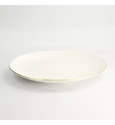 Tokyo Design Studio - Nippon White Gold Rim Coupe Plate 30.5x3.4cm Lines 2pcs