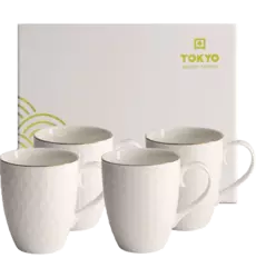 Tokyo Design Studio - Mug Giftset Nippon White Gold Rim 8.5x10.2cm