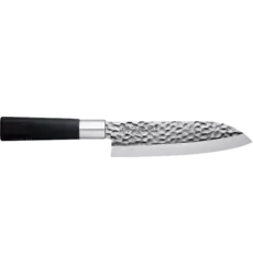 Tokyo Design Studio - Knife SS Santoku Hammered Style Black 16.5cm