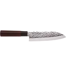 Tokyo Design Studio - Knife SS Santoku Hammered Style Brown 16.5cm