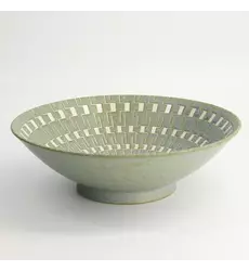 Tokyo Design Studio - Mixed Bowls Ramen 25.4x7.8cm. Green Maze 1600ml 3pcs