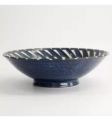 Tokyo Design Studio - Mixed Bowls Ramen 25.4x7.8cm. Blue Hanten 1600ml 3pcs