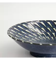 Tokyo Design Studio - Mixed Bowls Ramen 25.4x7.8cm. Blue Hanten 1600ml 3pcs