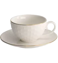 Tokyo Design Studio - Cup and Saucer Giftset Nippon White Gold 100ml