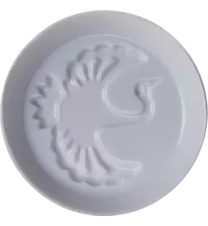 Tokyo Design Studio - Soy Sauce Dish Embossed Crane 8.2cm