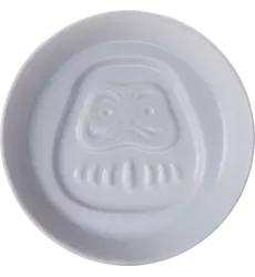 Tokyo Design Studio - Soy Sauce Dish Embossed Daruma 8.2cm