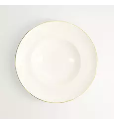 Tokyo Design Studio - Nippon White Gold Rim Deep Plate 21cm Lines 160ml 3pcs