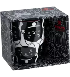 Tokyo Design Studio - Kawaii Mug Giftbox Lucky Cat Black 380ml