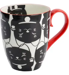 Tokyo Design Studio - Kawaii Mug Giftbox Lucky Cat Black 380ml