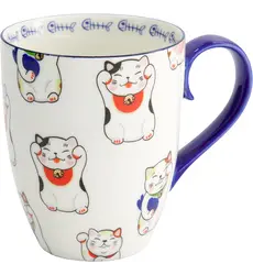 Tokyo Design Studio - Kawaii Mug Lucky Cat White Classic Giftbox 340ml 6pcs